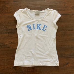 Nike tee. Like new! Nike blue lettering. SZ- S
